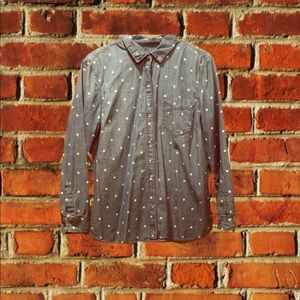 Polka Dot Denim Button up Shirt